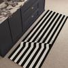 Kitchen Anti-slip Carpet Diatom Mud Water-absorbing Oil-absorbing Floor Mat Black and White Minimalist Style Home Decoration Rug