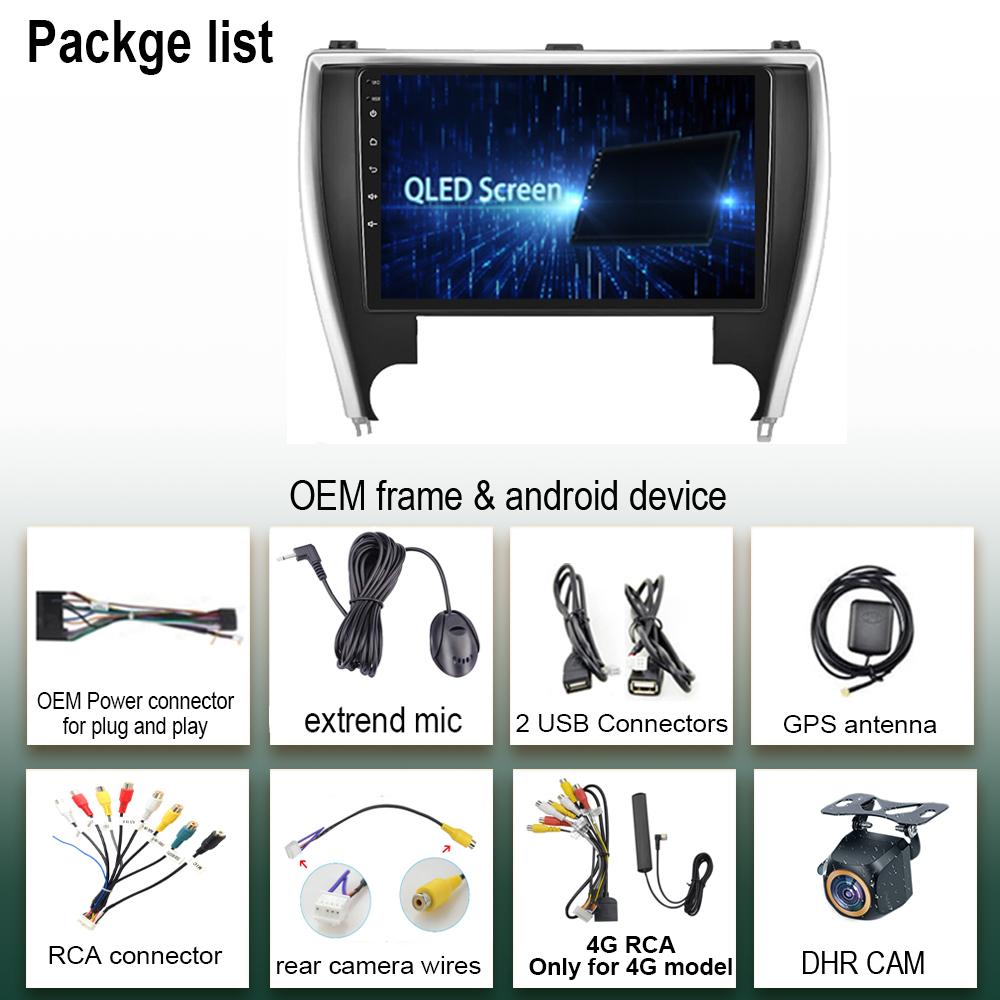 10.1INCH Android 13 Car Radio For Toyota Camry 7 XV 50 55 2015 2016 2017 Multimedia 4G+WIFI Video Player Navigation GPS Stereo