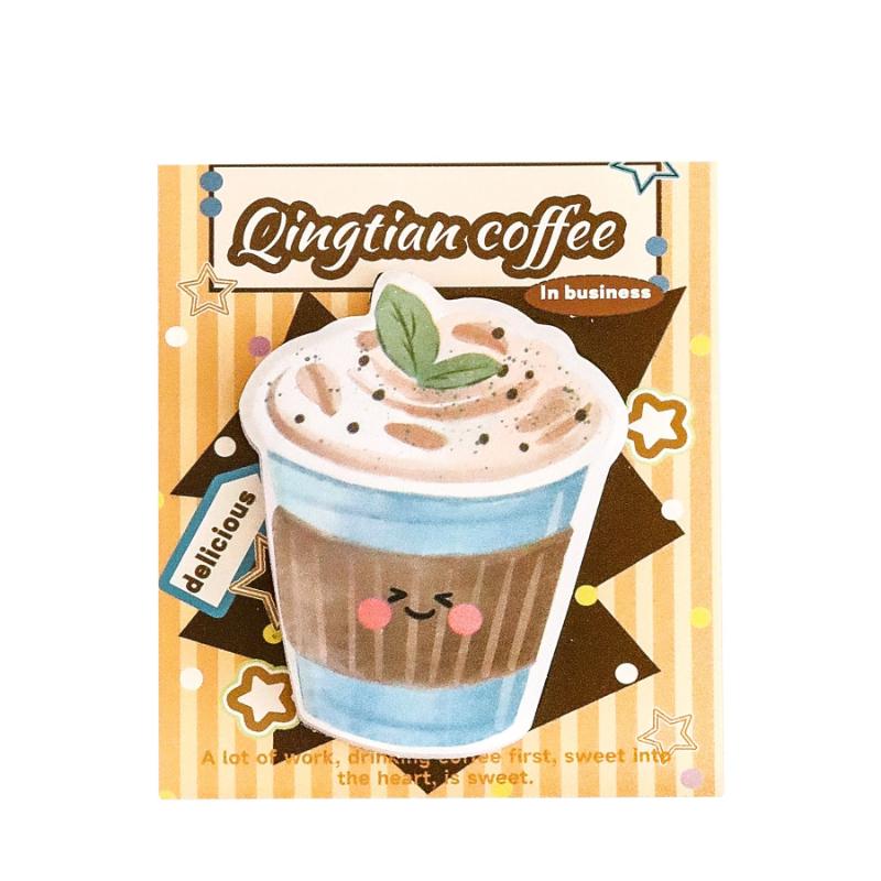 Office School Supplies Milk Tea Coffee Cute Girly Heart Pocket Decoration Note Student Can Tear Off Message Notes N Times Gift