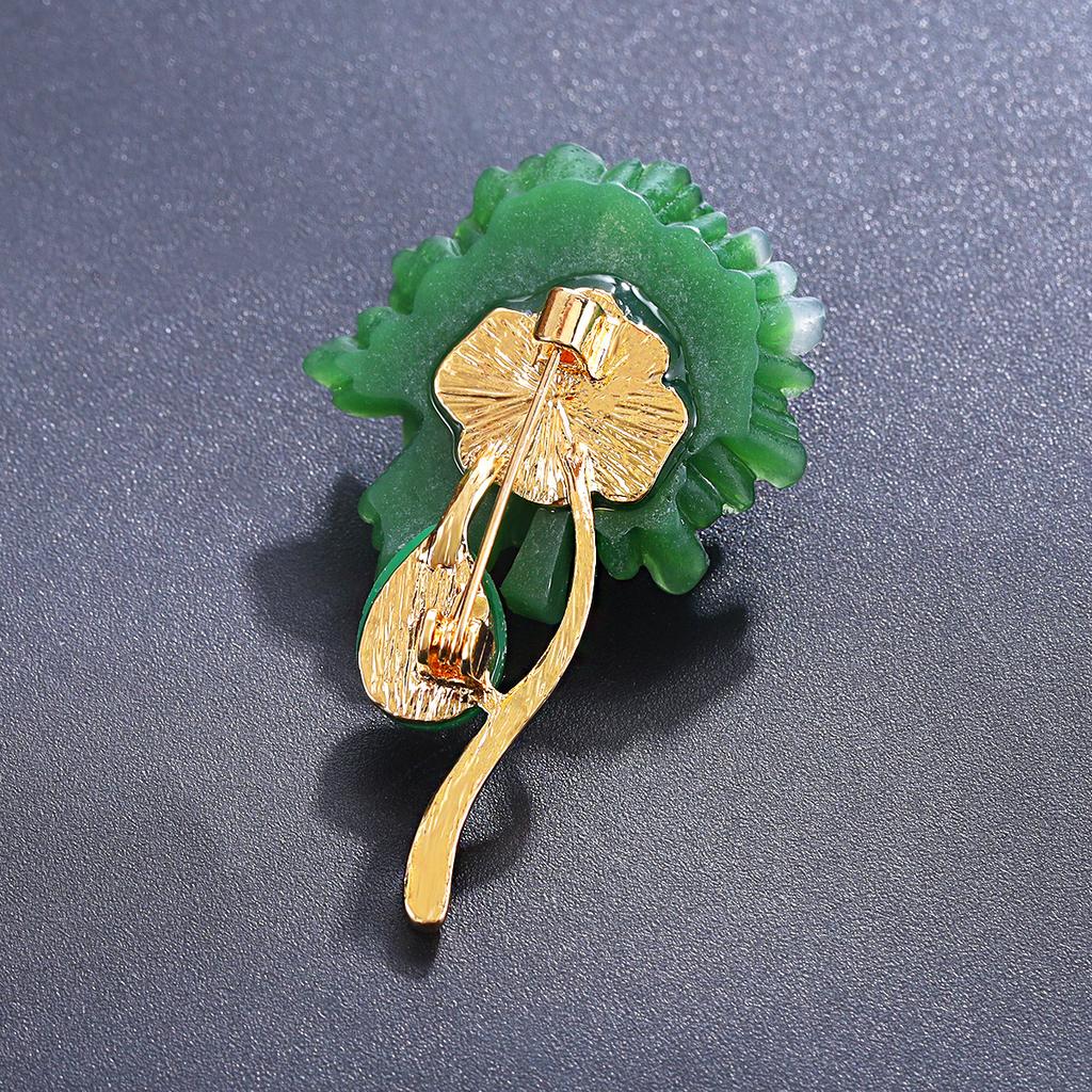 High-End Exquisite Eleganz Grüne Rose Brosche Mode Kleidung Accessoires Anstecknadel Temperament Blazer Korsage