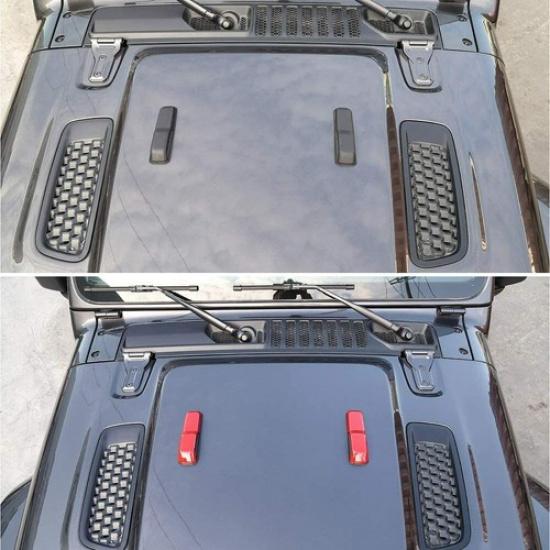For Jeep Wrangler JL Engine Hood Hinge ABS Cover Trim Exterior Accessories 2018+