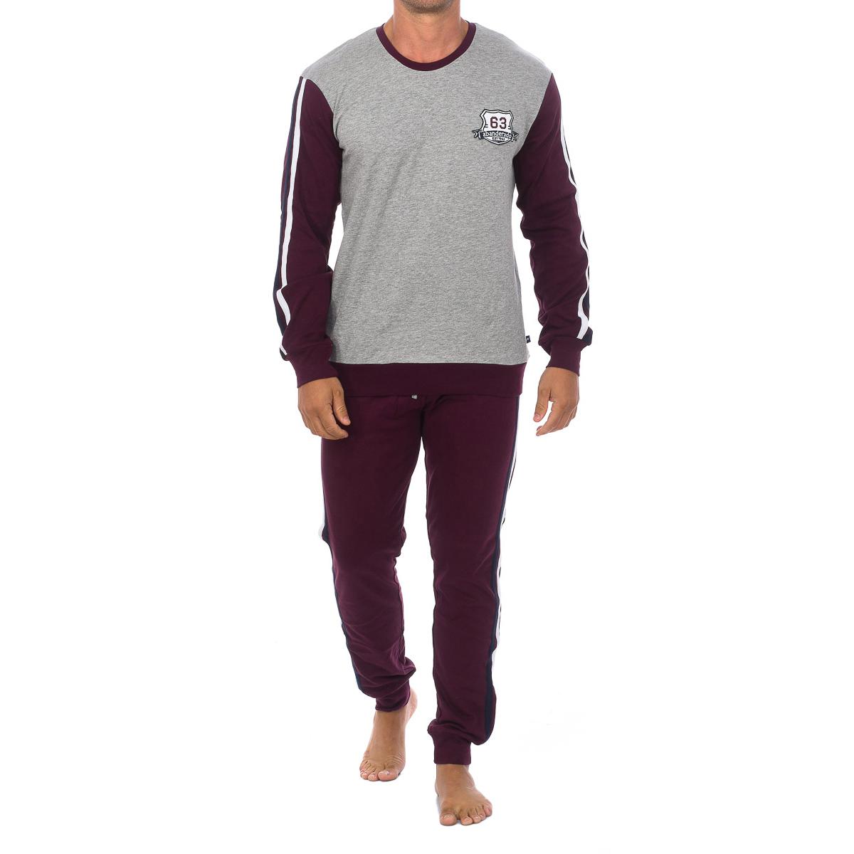 

Мужская зимняя пижама с длинными рукавами A0CHG-1W3 XXL серый