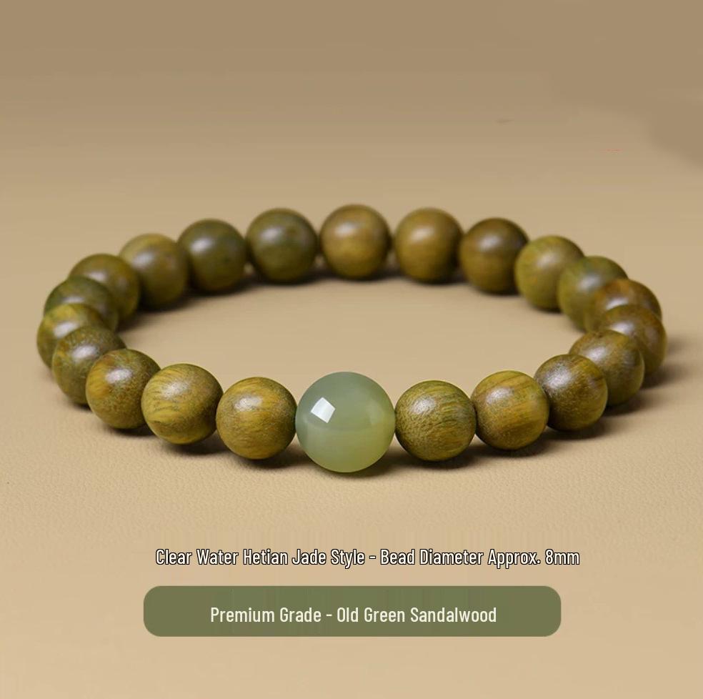 Premium Green Sandalwood & Wenge Bracelet for Men & Women - High Density, Collection Grade