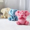 Silicone 3D Elephants Candle Molds Soap Resin Mould DIY Animal Aromatherapy Candle Mold Hand Craft for Home Party-Decor