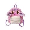 Stitch Pink Plush Backpack Cherry Blossom Pearl Design With Closure Drawstring