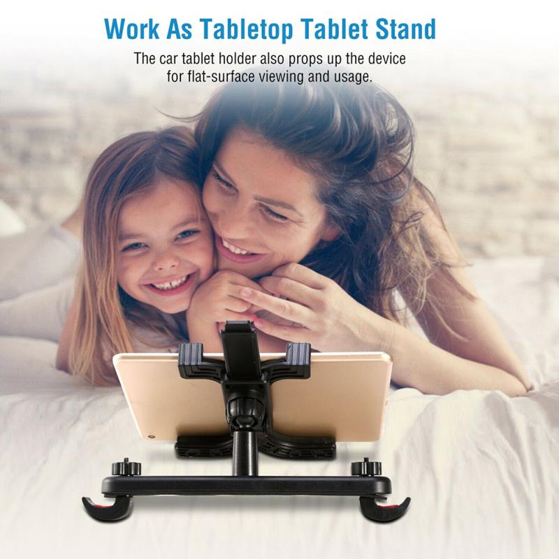 Support d'appui-tête de siège arrière de voiture, support d'oreiller arrière réglable Compatible avec tablette Ipad et téléphone