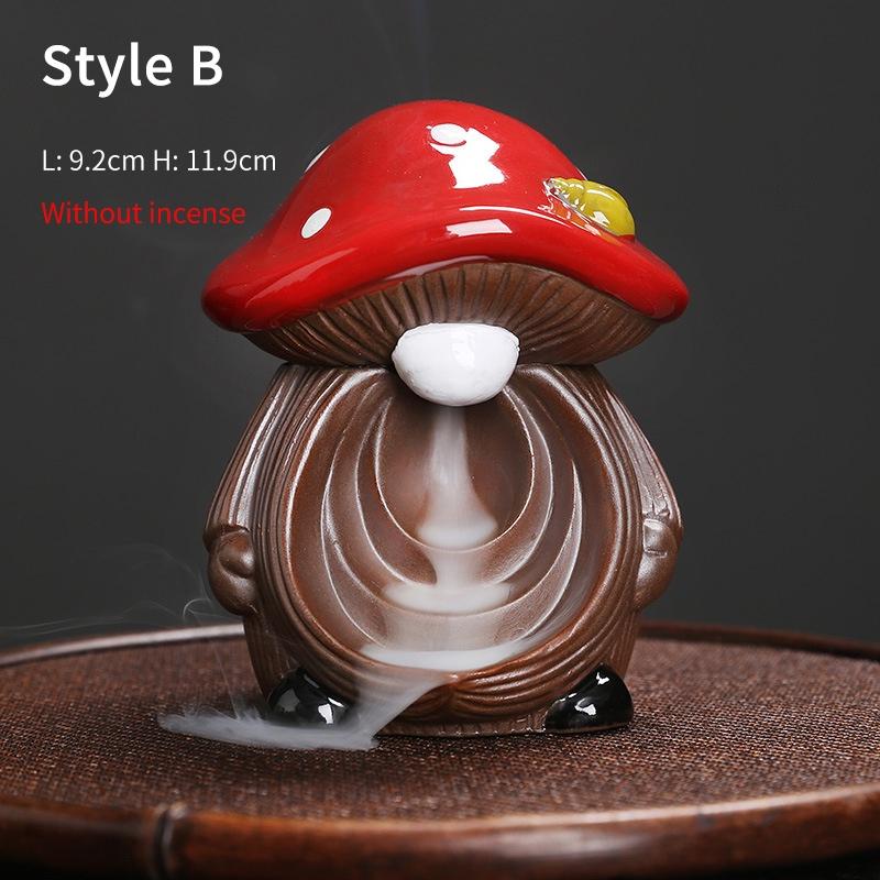 

Король Духов Грибов Подставка для Благовоний с Обратным Потоком Скандинавский Гриб Керамическая Подставка для Благовоний Украшение B