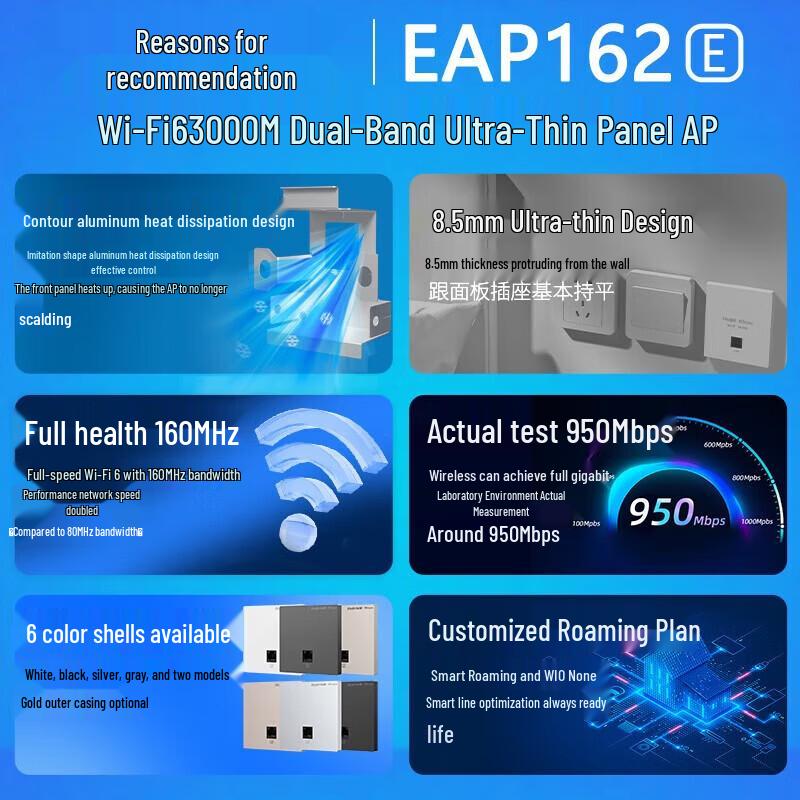 Ruijie WiFi 6 Whole-House Mesh Router & AP Kit (CN version)