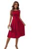 New Women's Slim Fit Round Neck Beaded Sleeveless Princess Dress S-XL