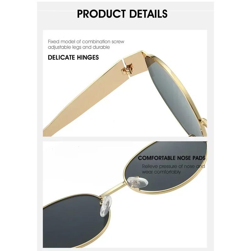 Luxury Metal Brand Sunglasses For Men And Women Unisex Designer Fashion Sun Glasses Oval Unisex Stylish Eyewear Shades Uv400