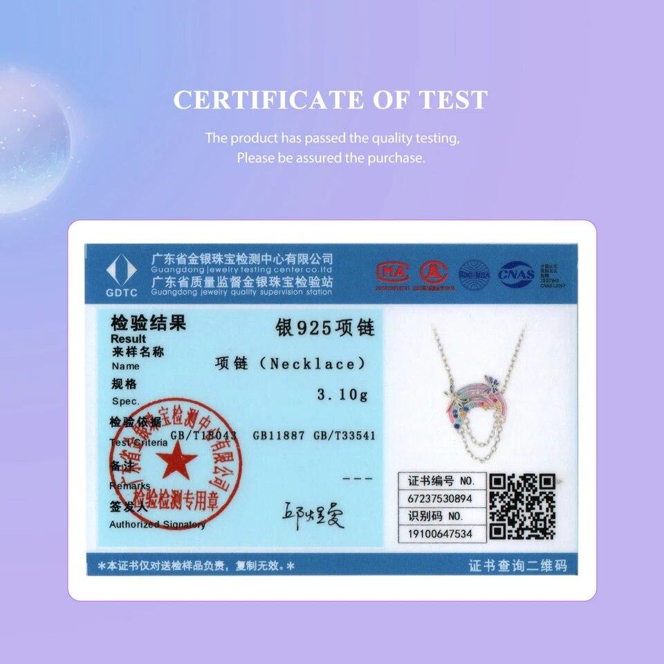 Colier curcubeu pentru femei, argint 925, colier cu pandantiv fluture și libelule, bijuterii, cadou pentru femei