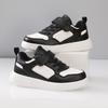 Kids White Sneakers School Casual Shoes Boys Girls Pure Color Leather Upper Running