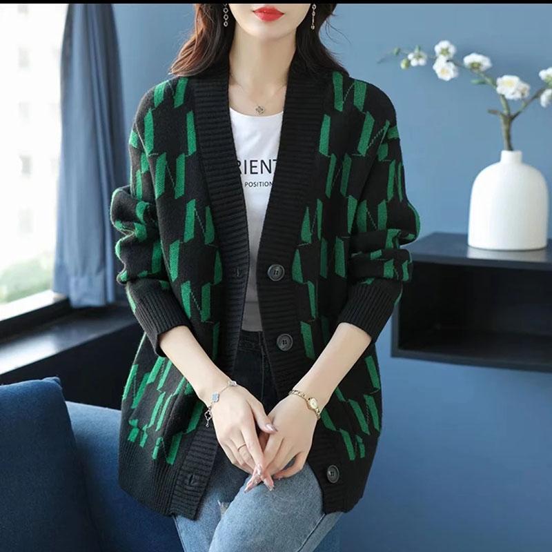 Sweaters Cardigan for Women Winter Large Size Loose Long Sleeve Knit Cardigan Sweaters Jacket Coat