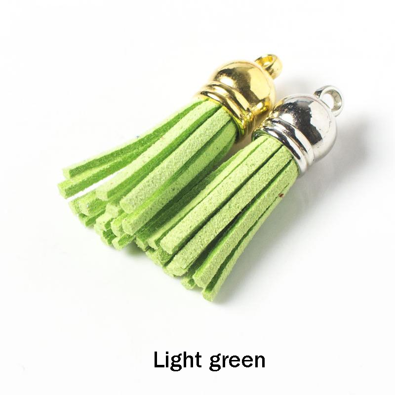 20Pcs/Lot 35mm Leather Tassel for Keychain Straps Jewelry Fiber Fringe Suede Tassel DIY Key Chain Pendants Jewelry Accessories