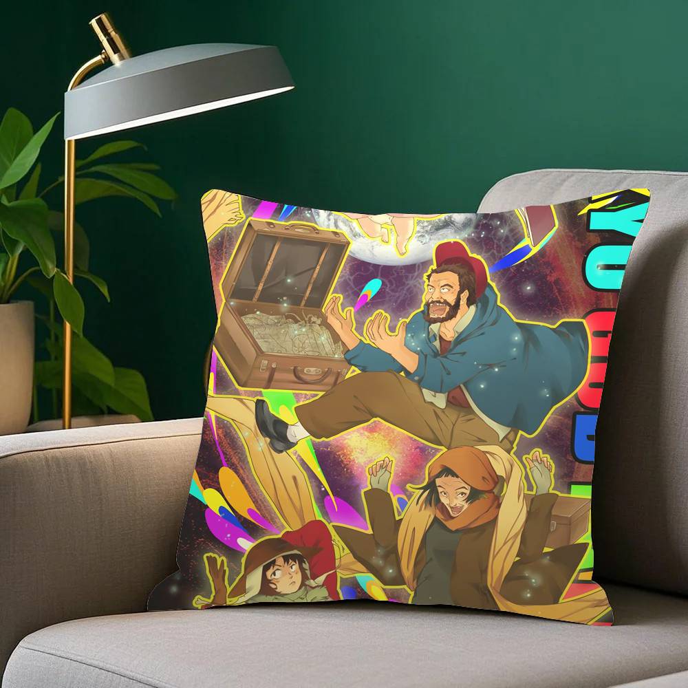 Anime T-Tokyo Godfathers Pillow Case Fashion Square Pillowcase Bedroom Sofa Room Ins Decoration Leisure