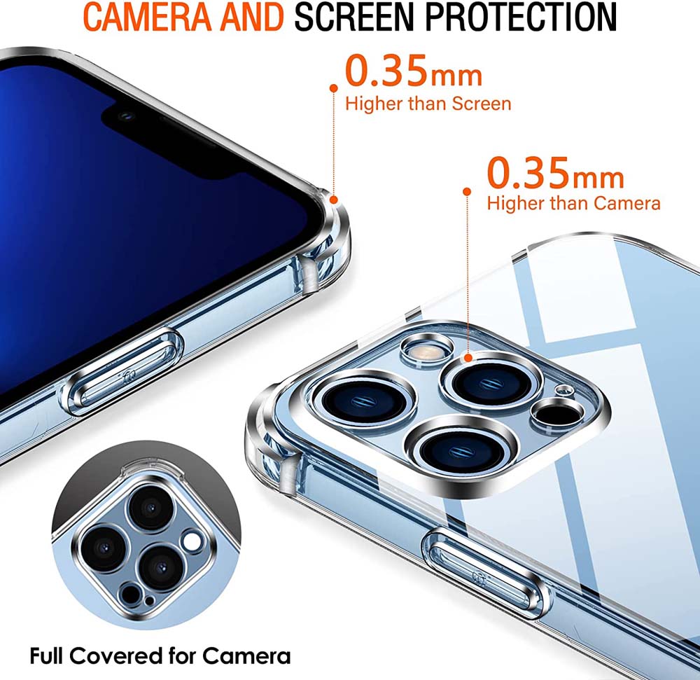 1.5MM Thick Air-Bag Clear Phone Case For iPhone 15 14 Pro 13 12 Mini 11 Pro Max SE 2020 7 8 Plus Thick Shockproof Silicone Cover