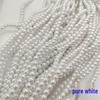 High-Gloss ABS Imitation Pearl Beads: Off-White, Pure White, Straight-Hole for DIY Jewelry