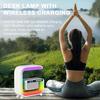 Wireless Charging Speaker Alarm Clock with Colorful Atmosphere Light G-shaped Multi-functional Bluetooth-compatible Desk Lamp Speaker
