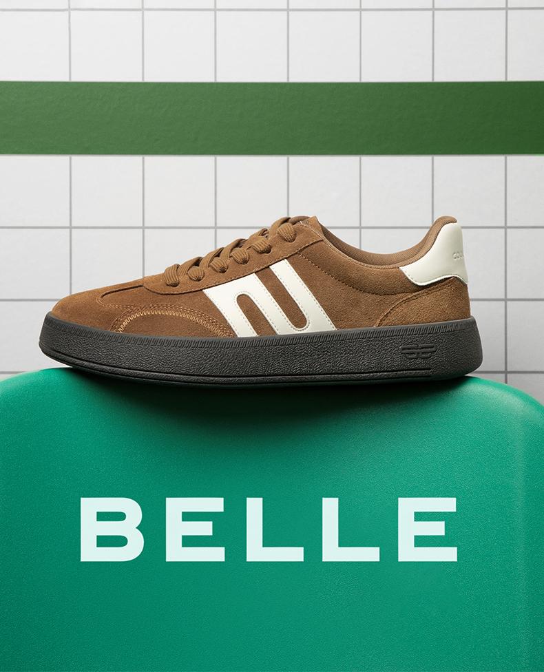 Belle Retro Fashion German Training Shoes Men's 2025 Autumn Thick-Soled Casual Board Shoes
