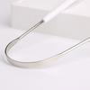 3Pcs/Set U-Shaped Tongue Cleaner Anti-Slip Handle Stainless Steel Tongue Scraper Oral Brush Cleaning Tool for Adult