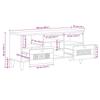 TV Stand with Shelf Natural 100 X 33 X 46 Cm Solid Mango Wood