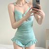 New swimsuit women's high-end one-piece thin polyester one-piece sexy hot spring swimsuit