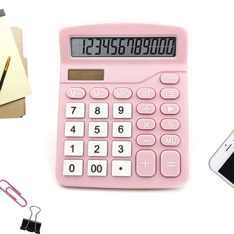 Calculadora electrónica de 12 dígitos Calculadoras de escritorio Hogar Oficina Escuela Solar