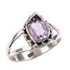 Natural Pink Amethyst Gemstone Handmade 925 Solid Silver Jewelry Ring S.5.5 z1O25
