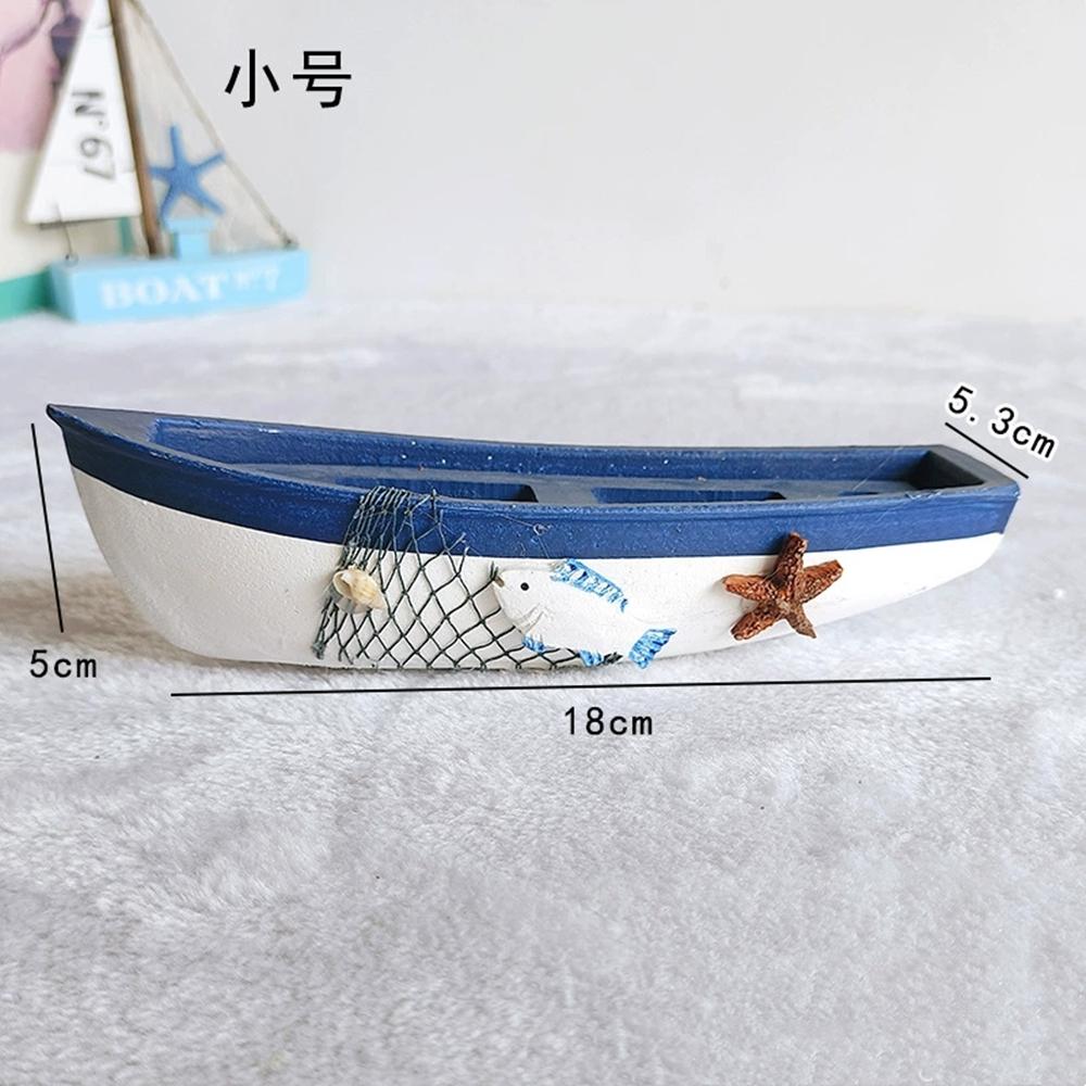 

Деревянные украшения для лодок, украшения для дома, модель морской парусной лодки, полка для гостиной, офиса, подарков, рабочего стола, средиземноморские стили 18cm темно-синий