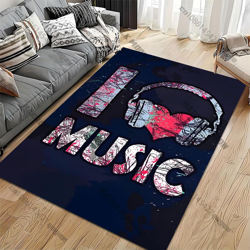 Tappeto per amare l'ascolto della musica Tappeto Yoga Soggiorno Decorazione stanza Tappetino per gattonare bambini Zerbino Tappeto per aree Tappeto per giochi