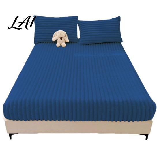 Plush Mattress Protector Velvet Fitted Sheet for Winter Warm Bottom Bed Deep Pocket with Pocket All-Around Elastic Fluffy Cover
