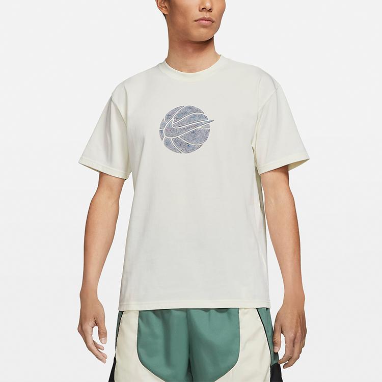 Nike Basketball Loose-Fit Crew Neck Short Sleeve T-Shirt Men Tops Off-White DD0829-901