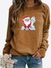 Autumn New Sweater Women Winter Long Sleeved Casual Round Neck Black Cats Printed Loose Sweatshirt Tops & Blouses Plus Size T-shirts