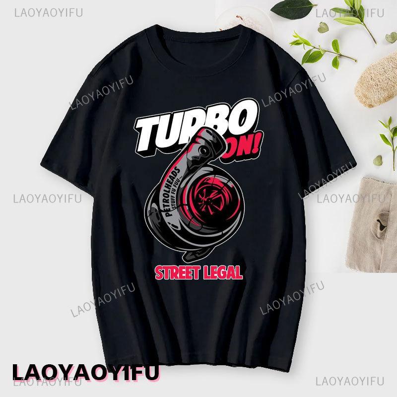 2024 New Turbo Spins Printing T Shirt for Unisex Summer Cotton Crewneck Tops Shirt Fashion Personality Tshirts Unisex Sweashirt Tee Unisex