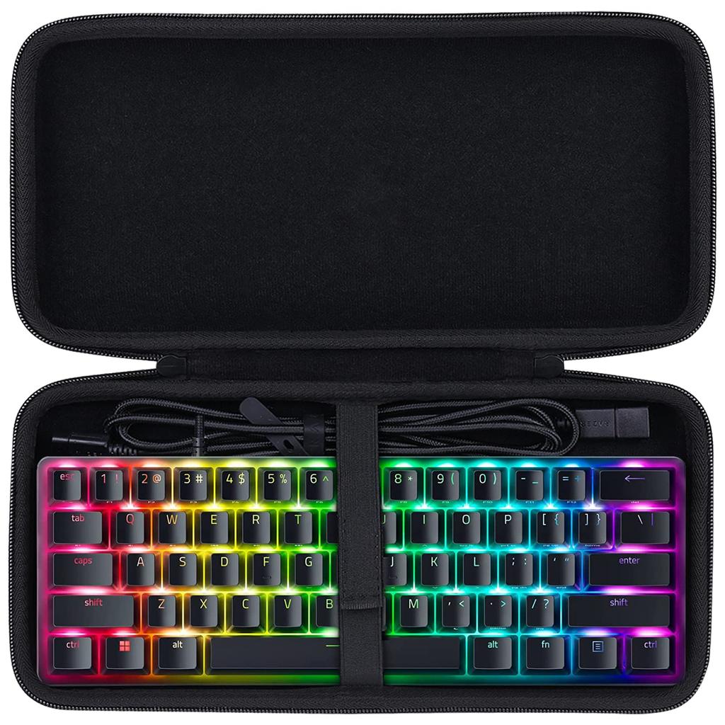 co2CREA Storage Case Compatible Razer Huntsman Mini Gaming Keyboard Tenkeyless 60% (Black) (Case Only)