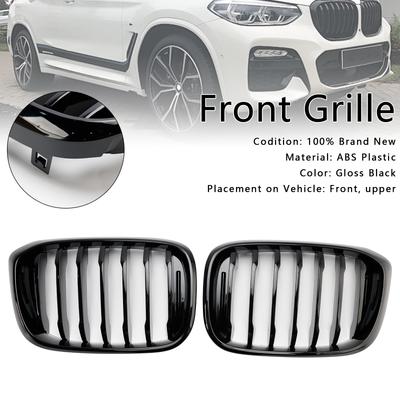 Fényes Fekete Első Vese Rács Hálós Grill Illik BMW X4 G02 X3 G01 G08 2018-2021