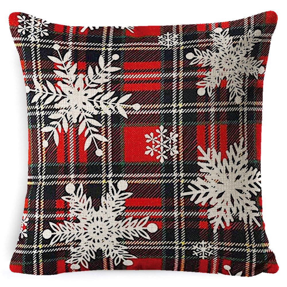Nový vánoční povlak na polštář kostkovaný polštář domov pohovka polštář povlak na polštář dárek postel polštář