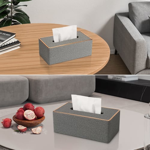 Richblue Tissue Case, Stylish Tissue Box, Tissue Cover, Premium PU Leather, Interior Dimensions: Approx. W23.5 X D12 X H8cm, Paper Towel Case, Tissue