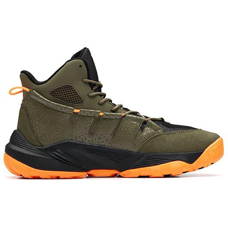 Anta Bastard High top Vintage Basketball Shoes Men's Khaki Green 91911122-4