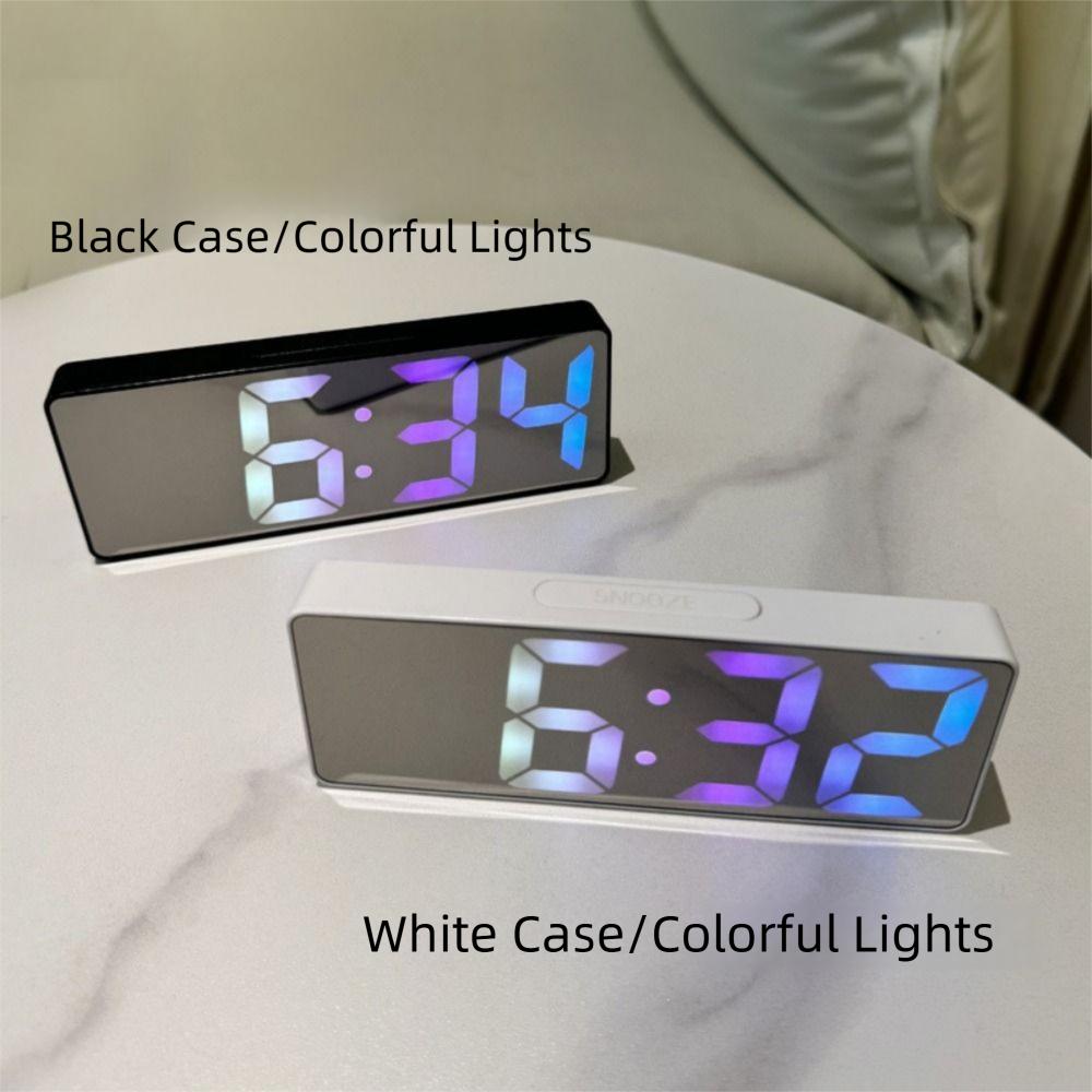 12/24H Format Digital Alarm Clock 2 Levels Brightness LED Digital Clock Sleep Timer  Home Decor