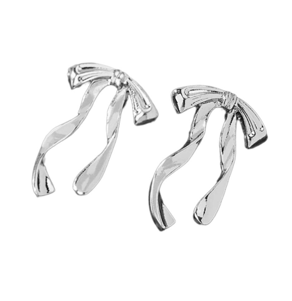 Lightweight Ear Studs Sparkling Women's Ear Jewelry Elegant Bowknot Earrings Ornament Trendy Women's Fashion Ear Studs