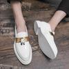 Men Brand Wedding Men Shoes Formal Shoes Patent Leather Shiny White Loafers Tassel Leather Shoes Men Elegant Italian Party Shoes