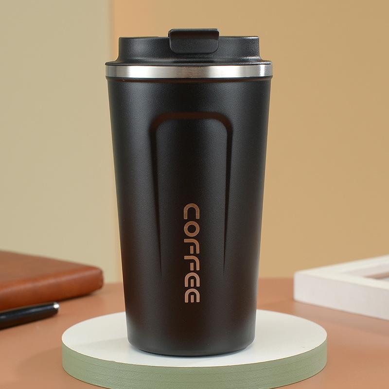 Nerezová ocel druhé generace kávový šálek obchodní přenosný vakuový šálek s vysokým vzhledem