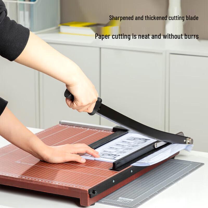 Deli 8001 Wooden Paper Cutter CN Plug (adapter Included)
