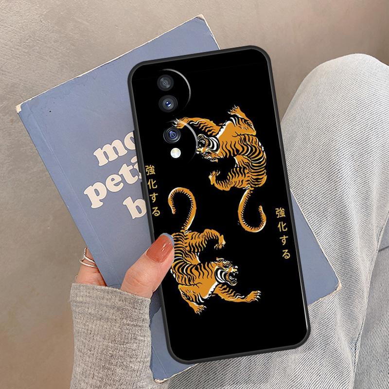 

Японское искусство укиё-э Пантера Тигр Чехол Для Honor Magic 8 Pro 5 6 7 Lite Чехол Для Honor 200 400 90 70 50 X8a X8b X9a X9b X9c Honor Magic6 Pro