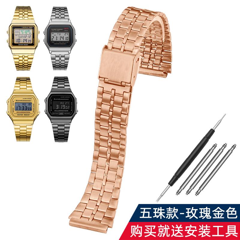 Pasek do zegarka AE-1200 Dla Casio AE1200 AE1300 A159 A158 A168 F91 Retro Mały Kwadratowy Stalowy Pasek do Zegarka 18mm Męska Bransoleta