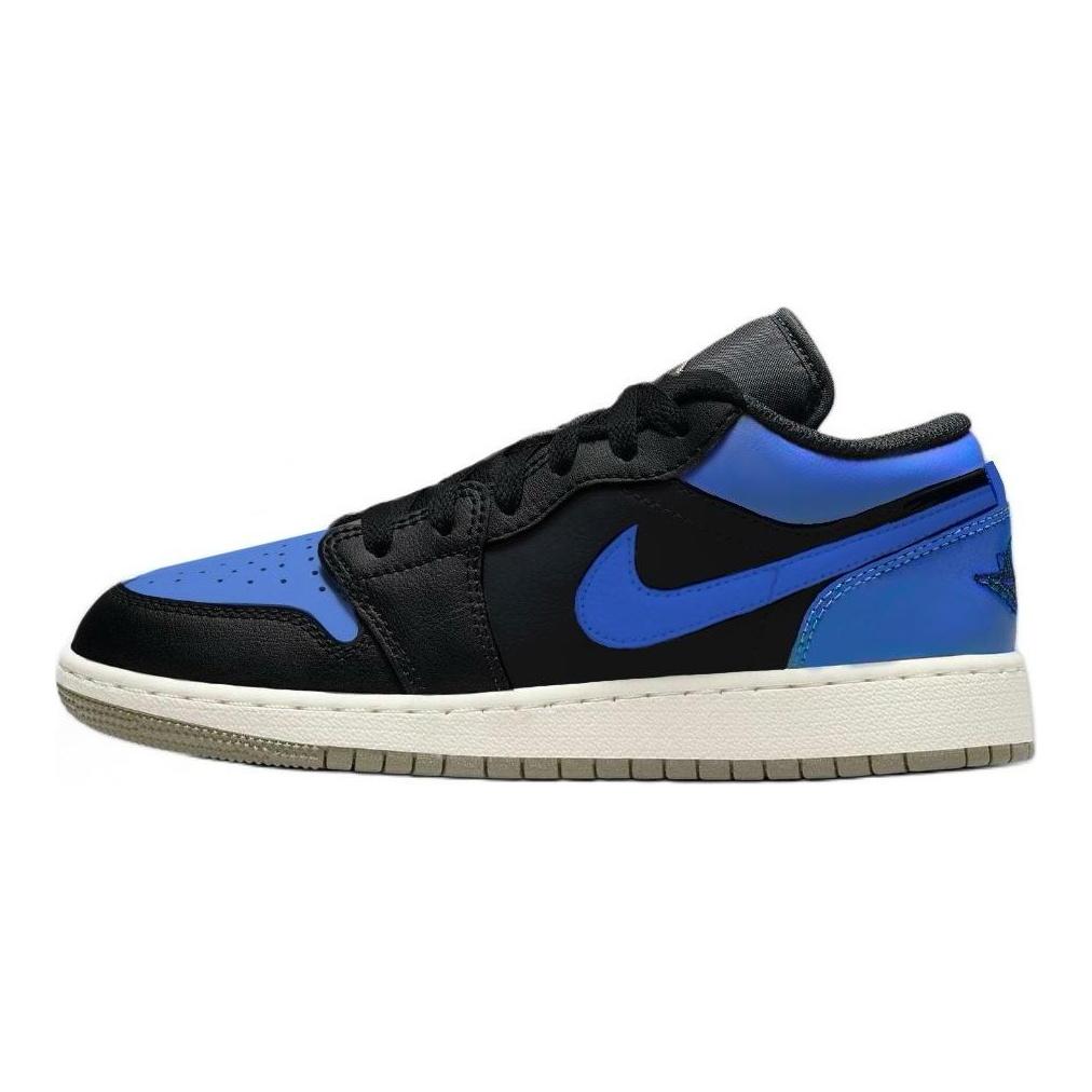 Jordan Air Jordan 1 Little Lightning 2 Abrasion Resistant Low top Vintage Basketball Shoes Unisex Royal Blue 553558-092(Team1119-2)