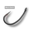 10x Karpfenangeln Ösenhaken Gerade Nadelspitze PTFE-Beschichtung Mikro Widerhaken Kohlenstoffstahl Angelhaken Tackle