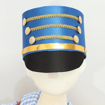 Wide Brim Hat-nutcrackers Gold Trim Strips Cosplay Show Drum Major Master Hats Breathable Marching Band Hat