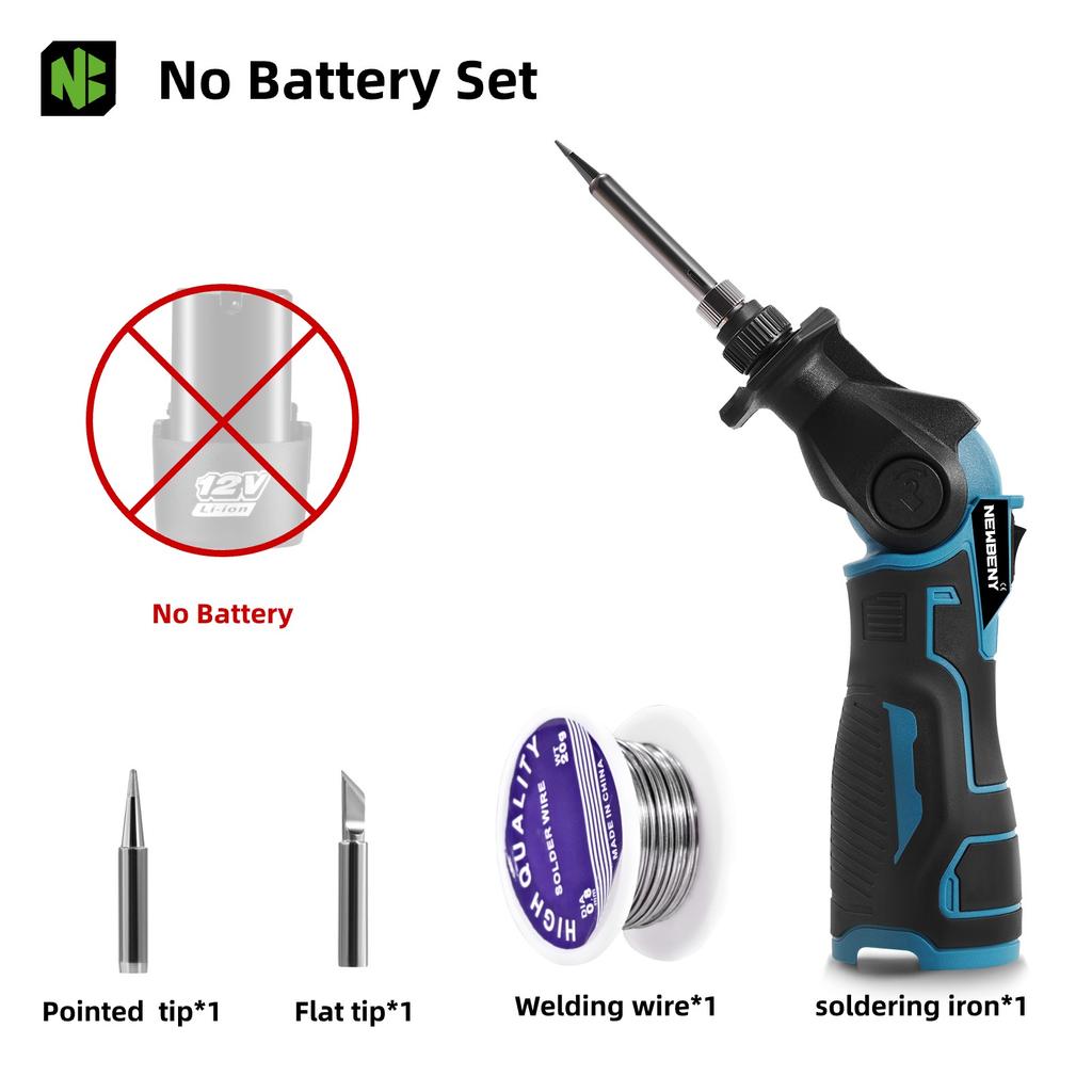 Newbeny 30W Electric Soldering Iron Gun Welder Hot Air Gun Heating Welding Machine 400℃ Adjustable Temperature For 12V Battery
